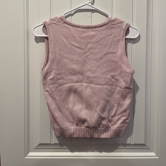 Brandy Melville Pastel Pink & Blue Argyle Sweater Vest Y2K Easter Coquette Fairy - Picture 6 of 8